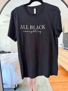 All Black Everything Graphic Tee - Black